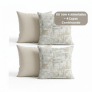Kit com 4 Almofadas + 4 Capas Combinando