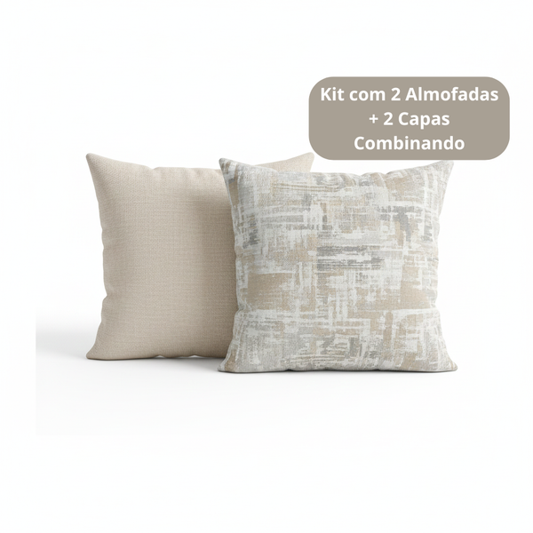 Kit com 2 Almofadas + 2 Capas Combinando