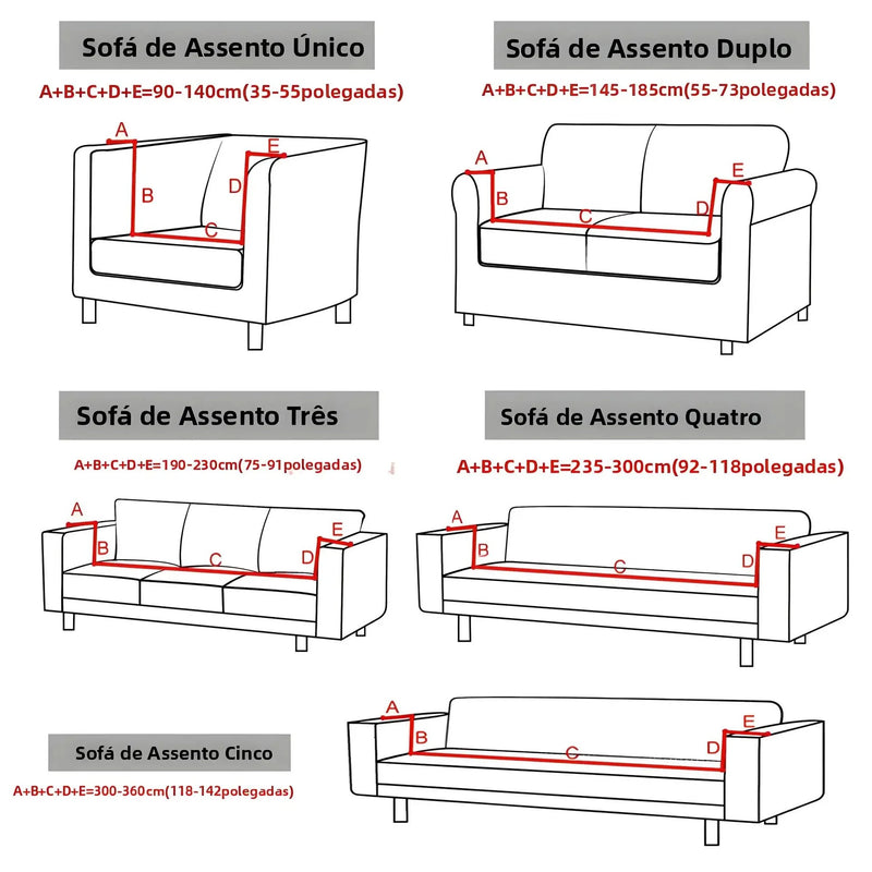 Capa de Sofá PolarFlex™ – Lã Polar + Tecnologia Super Stretch | Black Friday Compre 1 Leve 2